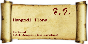 Hangodi Ilona névjegykártya